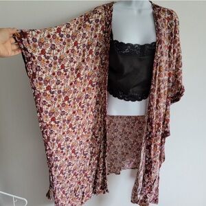 Knox Rose cardigan kimono xl/XXL floral multi